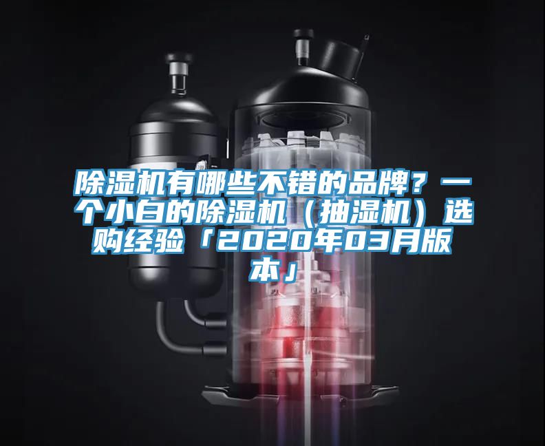 除濕機有哪些不錯的品牌？一個小白的除濕機（抽濕機）選購經驗「2020年03月版本」